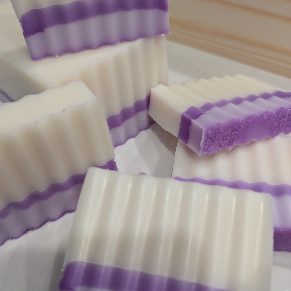 Handmade Goats Milk Soap Layered With Coconut Oil Cherry Blossom - Picture 2 of 2